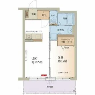 Villa浄水【103号室】の間取り