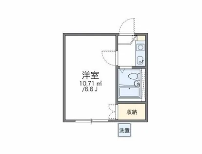 レオパレス豊田【1階】の間取り