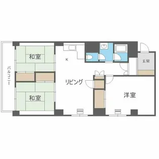 琴似マンション【3階】の間取り