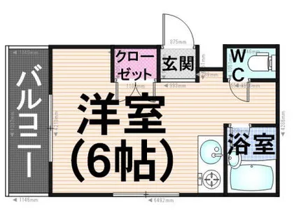 ソミュール大橋【501号室】の間取り