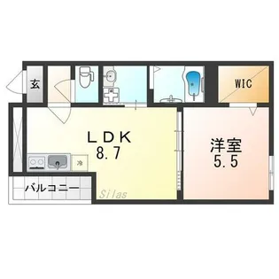 フジパレス春木駅北Ⅱ番館【1階】の間取り