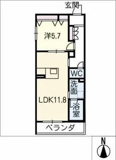 シャーメゾン岩塚【2階】の間取り