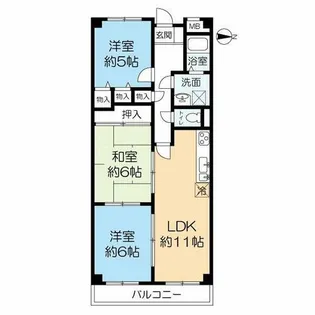 ラ・シャトーサンク【3階】の間取り