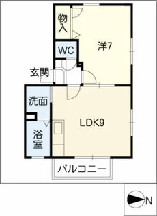 フロンティア神沢 A・B棟【2階】の間取り
