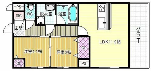 セレーナ【1階】の間取り