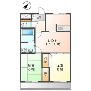ウエストヴィレッジ 播磨田【1階】の間取り