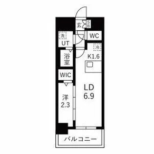 メイクスアート名古屋城西【9階】の間取り