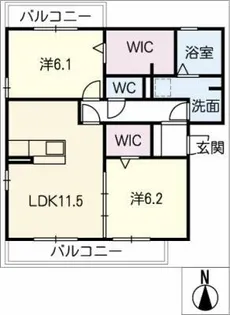 ヴェスコーダ【3階】の間取り