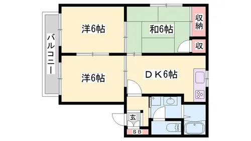ハイツプログレス【1階】の間取り