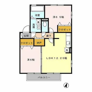 レジデンス黒沢台C【2階】の間取り