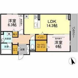 シングレイス【2階】の間取り
