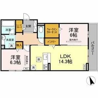 セイグレイス【1階】の間取り