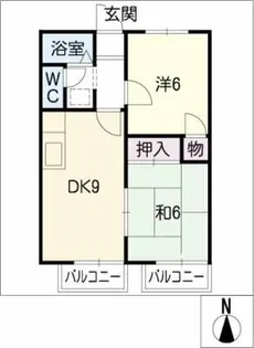 ユタカハイツ【2階】の間取り