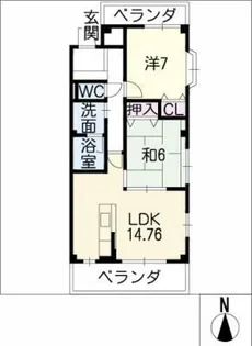 ロイヤルエステートⅡ【1階】の間取り