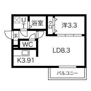 Taste中村公園【103号室】の間取り