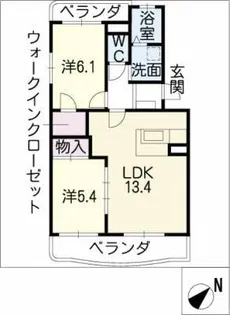レグルス下地【4階】の間取り