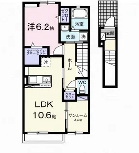フォンテーヌ【2階】の間取り