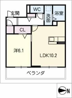 ランド スカイ【2階】の間取り