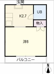 コーポ丸地【2階】の間取り