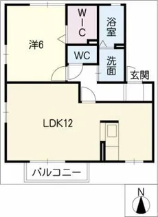 アムールむつが【1階】の間取り