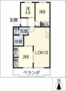 レスポワール石川B【1階】の間取り