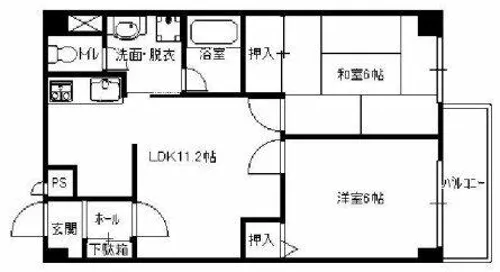 クレール帝塚山【2階】の間取り