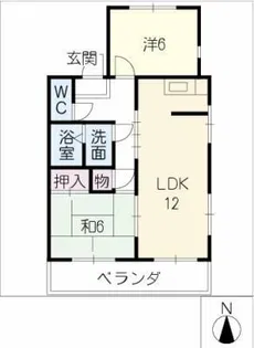 パークサイド今岡C【3階】の間取り