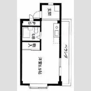 シティハウス八剣【401号室】の間取り