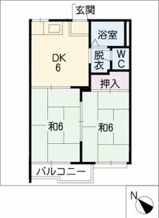 ハイツサンシャイン【2階】の間取り