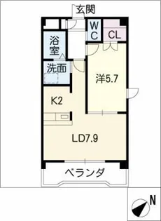 サンアロー【2階】の間取り
