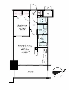 アトラスアルファーノ箱崎【11階】の間取り