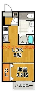 H-maison大正6【3階】の間取り