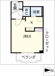 レジデンスシェーンブルン【2階】の間取り