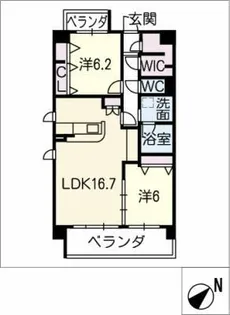グランデ徳川【3階】の間取り