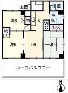 Sunveil Shibata【3階】の間取り