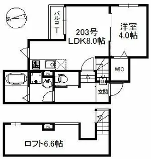 マグノリア梅満【2階】の間取り