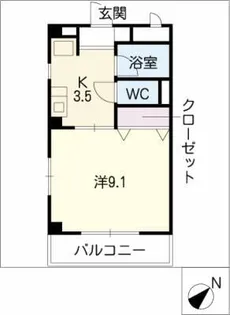 ハイツKANBE【2階】の間取り