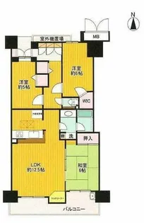 ロイヤルアーク狭山【4階】の間取り