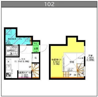 SOLID本山【102号室】の間取り
