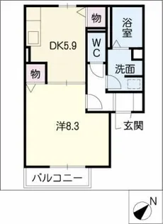 エル・パルコ【1階】の間取り