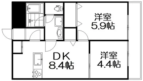 ウインド・ヒル香里【6階】の間取り