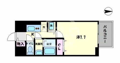 S-RESIDENCE緑橋駅前【13階】の間取り