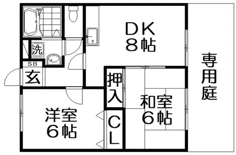 メゾン・ド・リブランB棟【1階】の間取り