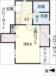 AXIS名城 WEST棟【2階】の間取り