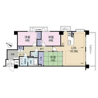 ヒースコート御影城ノ前(0005230)【6階】の間取り