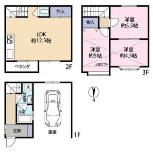 大阪府大東市泉町1丁目【一戸建】の間取り
