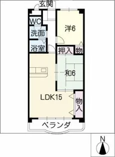 カデンツア ライフ恭【4階】の間取り