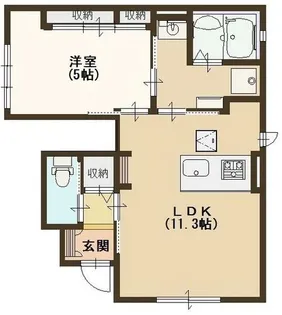 サンルイス高井田【103号室】の間取り