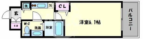 アクアプレイス天王寺Ⅱ【5階】の間取り