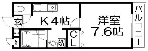ラフェリーチェ【4階】の間取り
